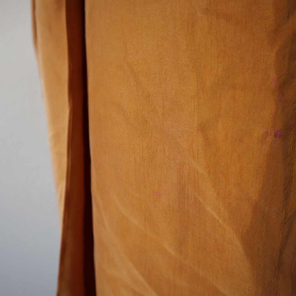 Vintage Yellow Orange Silk Gillian Wrap Dress Size 2 - Picture 7 of 13